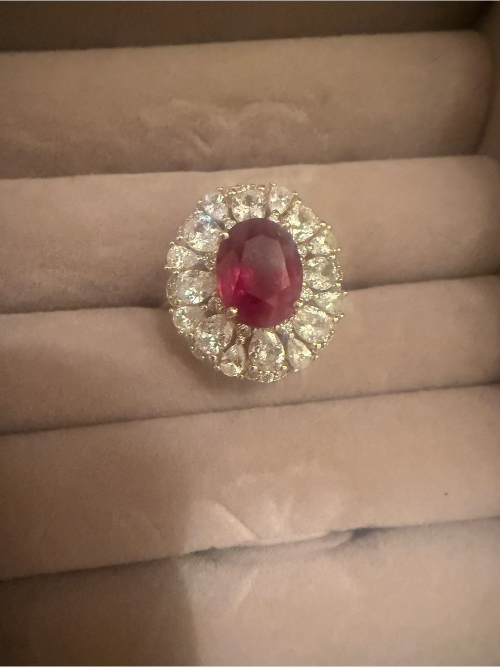 2.5-Carat Sterling Silver Ruby Ring
